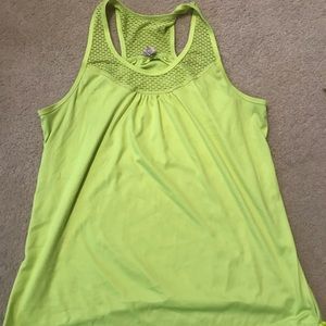 Bright Neon Yellow workout tank XL